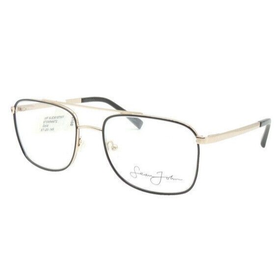 Brand New Sean John Sjo 5107 770 Black Gold Eyeglass Frames 57 20 145